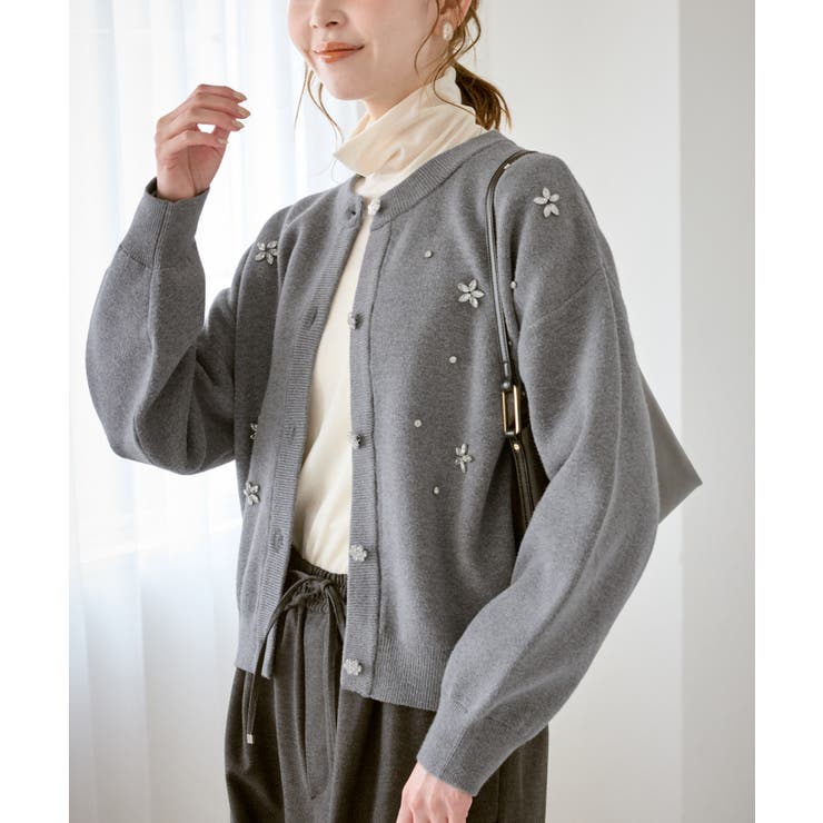 ビジューニットカーディガン | ROPE' PICNIC | 詳細画像8 
