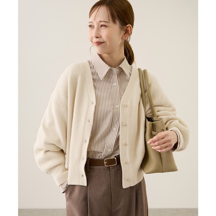 スフレニットシリーズ パールボタンショートカーディガン イージーケア | ROPE' PICNIC | 詳細画像18 