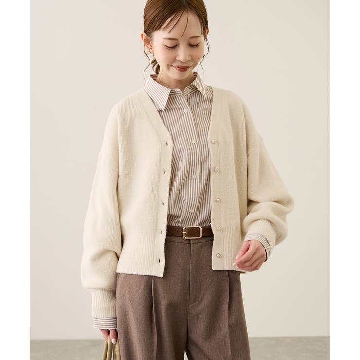 スフレニットシリーズ パールボタンショートカーディガン イージーケア | ROPE' PICNIC | 詳細画像19 