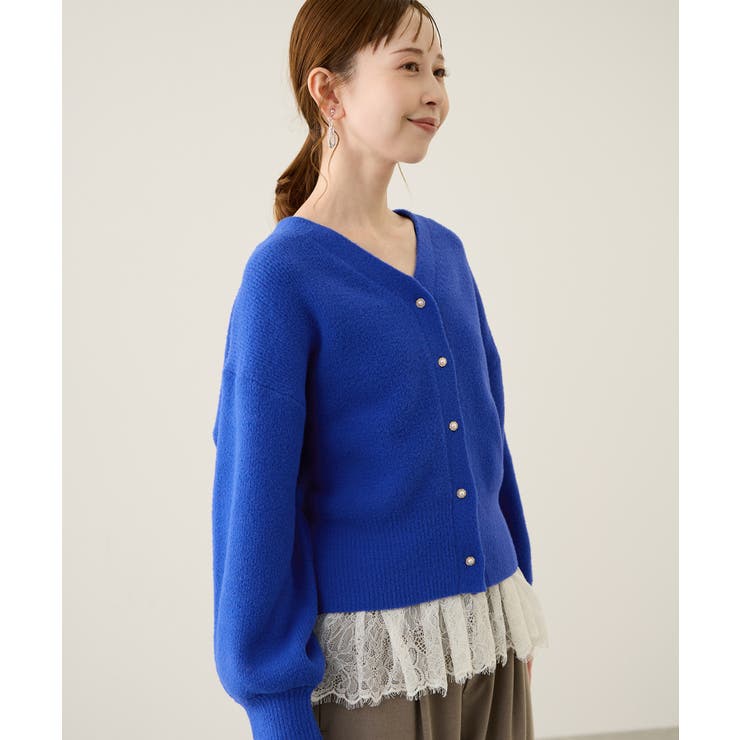 スフレニットシリーズ パールボタンショートカーディガン イージーケア | ROPE' PICNIC | 詳細画像24 