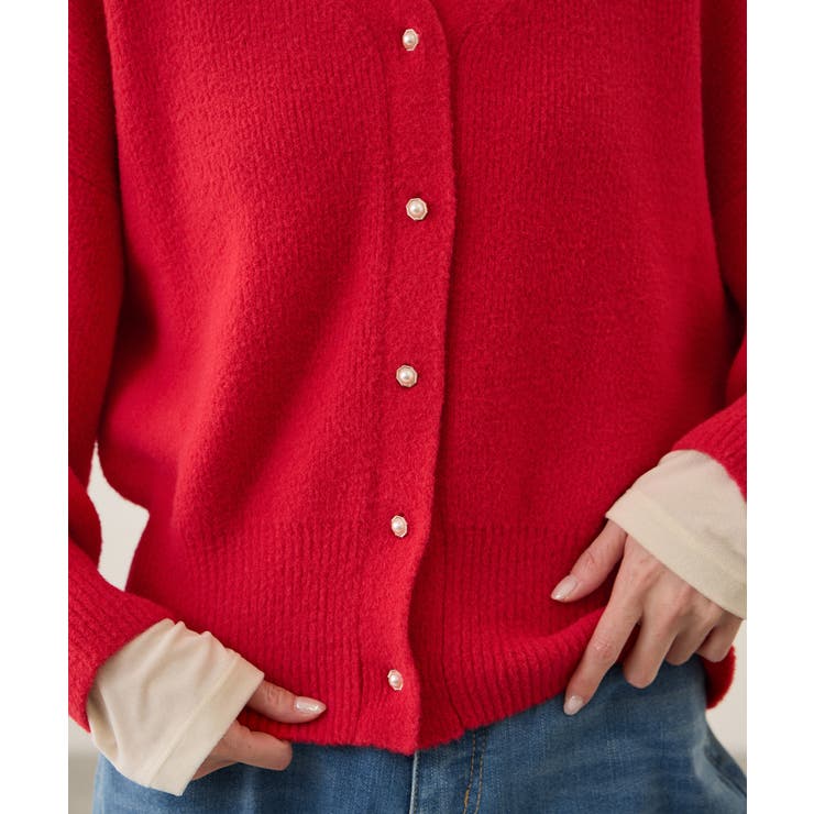 スフレニットシリーズ パールボタンショートカーディガン イージーケア | ROPE' PICNIC | 詳細画像27 