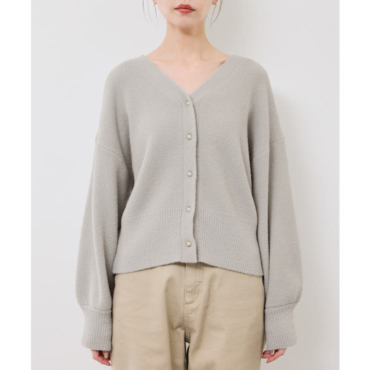 スフレニットシリーズ パールボタンショートカーディガン イージーケア | ROPE' PICNIC | 詳細画像32 