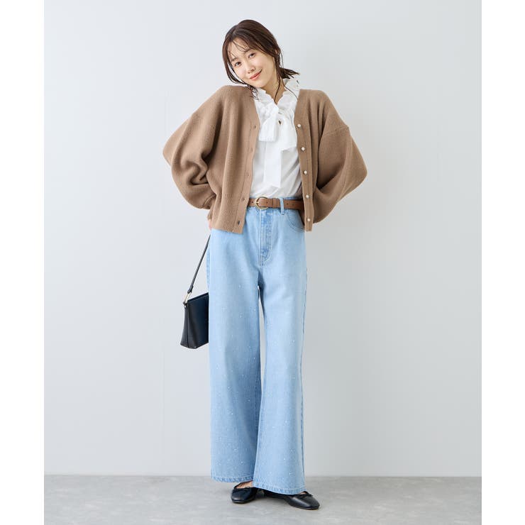 スフレニットシリーズ パールボタンショートカーディガン イージーケア | ROPE' PICNIC | 詳細画像6 