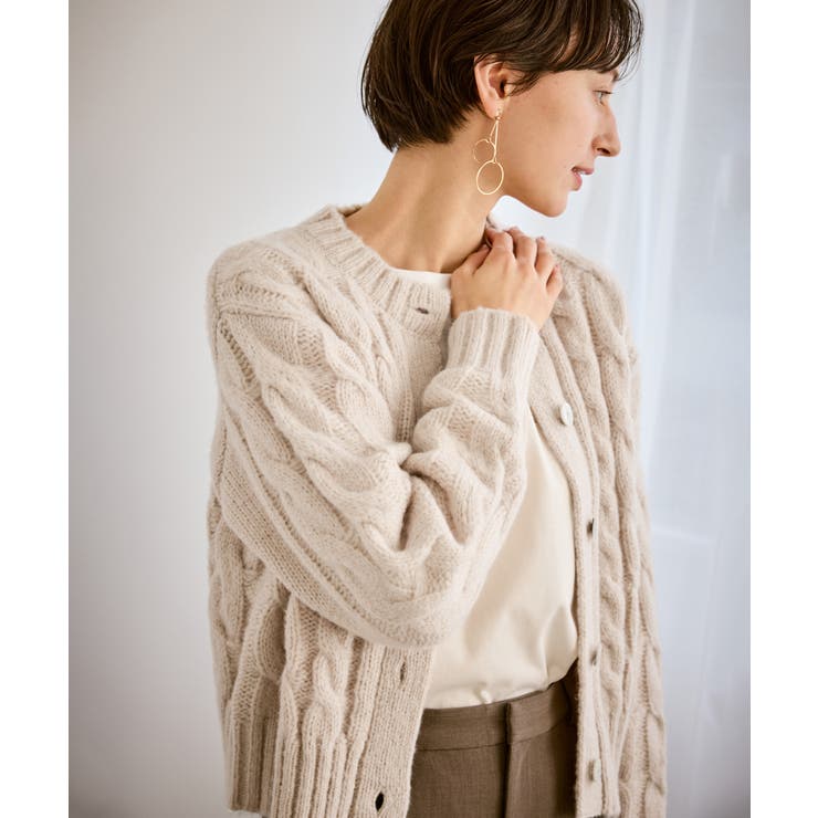 ベージュ(27) | ケーブルニットカーディガン | ROPE' PICNIC