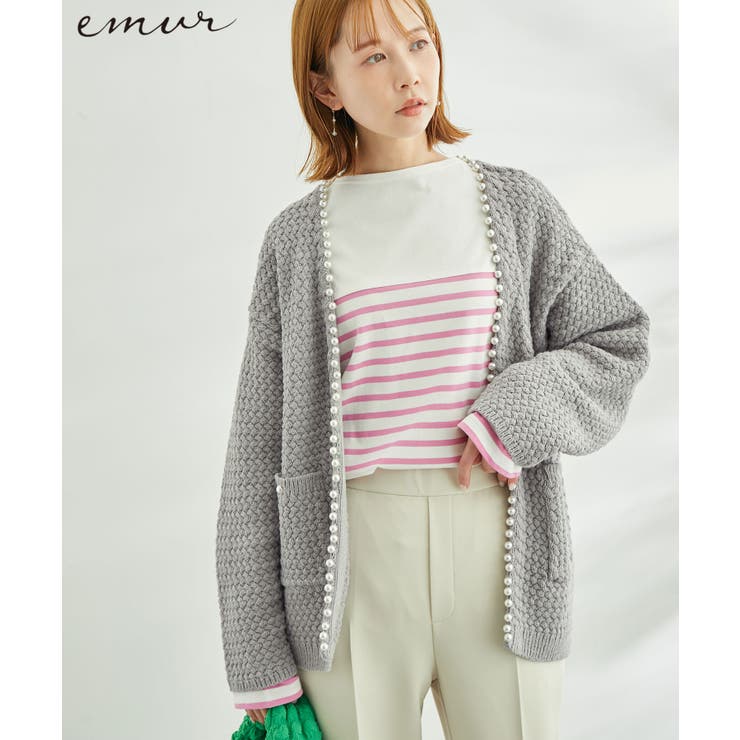 グレー(07) | 【emur】追加生産&新色追加/パールカーディガン | ROPE' PICNIC