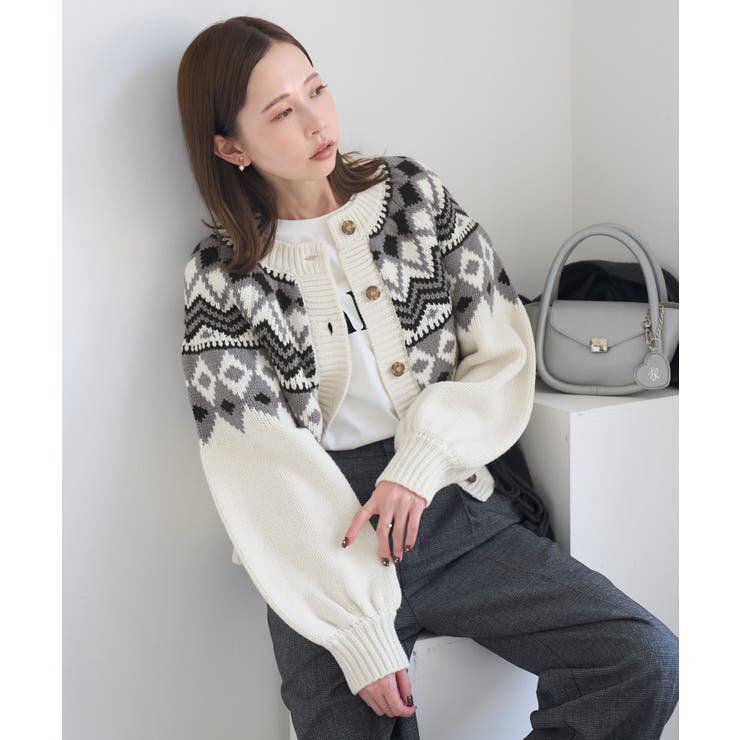 求心柄ボリュームスリーブカーディガン/イージーケア | ROPE' PICNIC | 詳細画像15 