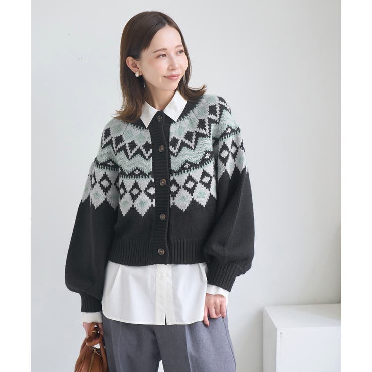 求心柄ボリュームスリーブカーディガン/イージーケア | ROPE' PICNIC | 詳細画像18 