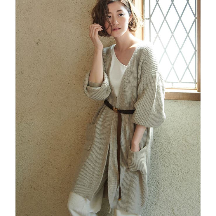 WEB限定】畔編みロングトッパーカーディガン[品番：RPCW0005180]｜ROPE