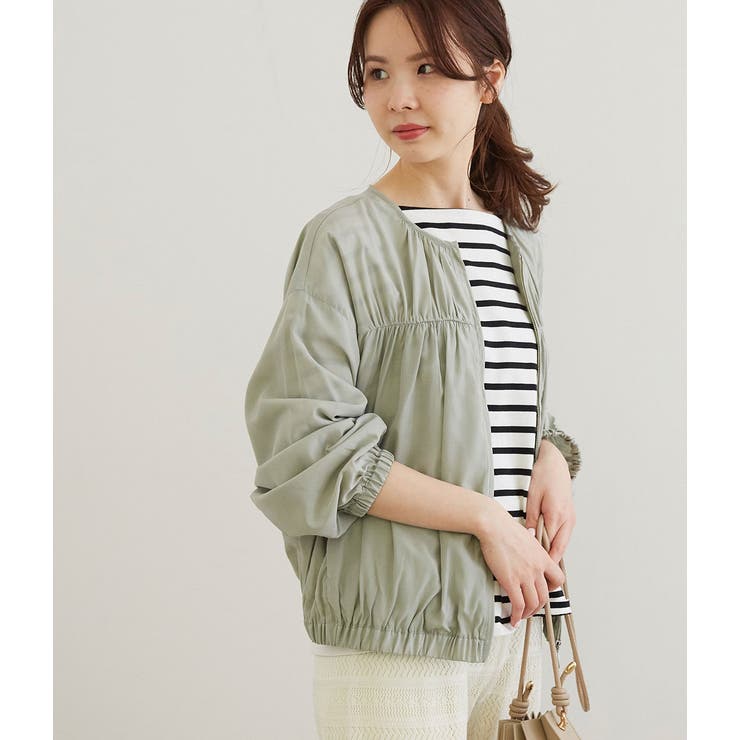 Uv加工 ギャザーライトブルゾン 品番 Rpcw Rope Picnic ロペピクニック のレディースファッション 通販 Shoplist ショップリスト