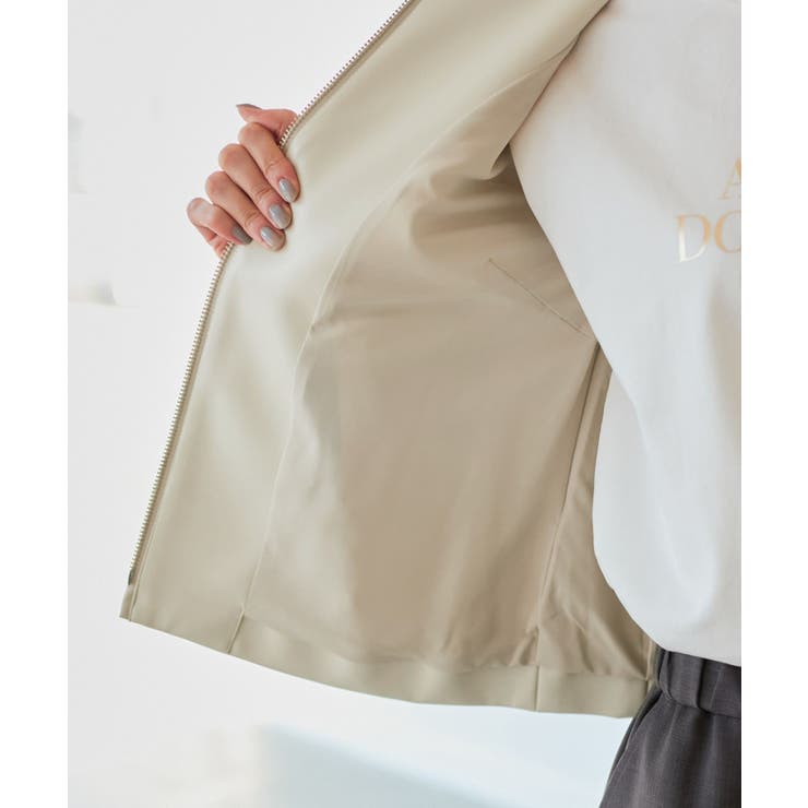 【花粉ガード】シンセティックレザーノーカラージャケット | ROPE' PICNIC | 詳細画像26 