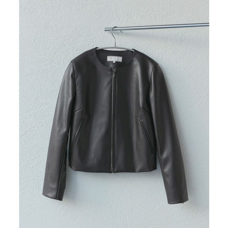 【花粉ガード】シンセティックレザーノーカラージャケット | ROPE' PICNIC | 詳細画像28 