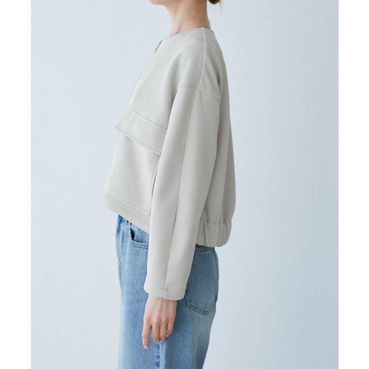 幾何柄ジャガードショート丈ブルゾン | ROPE' PICNIC | 詳細画像23 