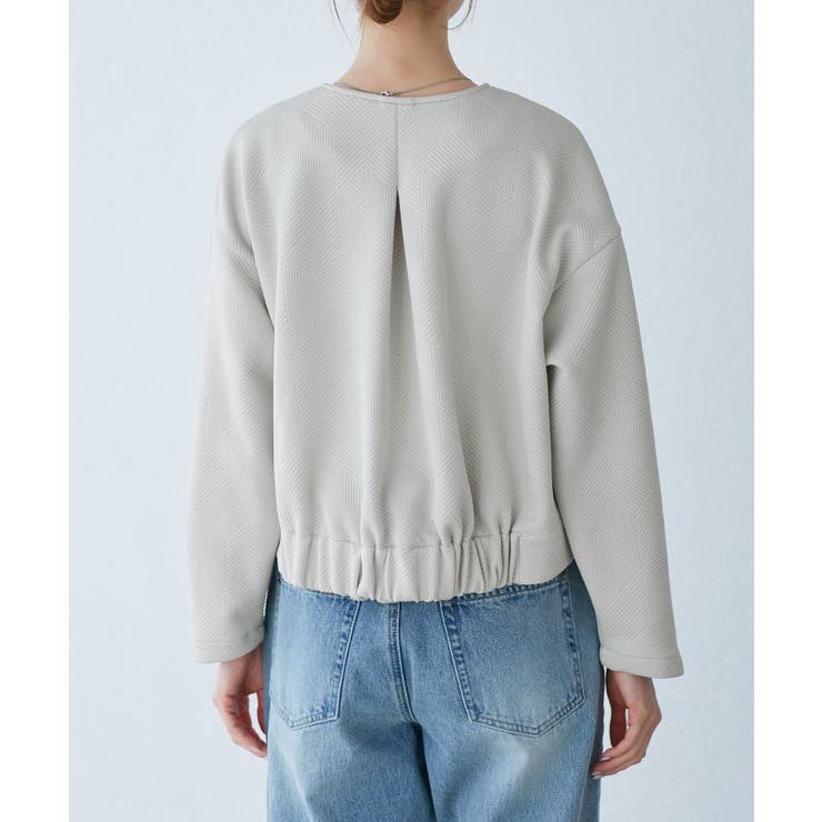 幾何柄ジャガードショート丈ブルゾン | ROPE' PICNIC | 詳細画像24 