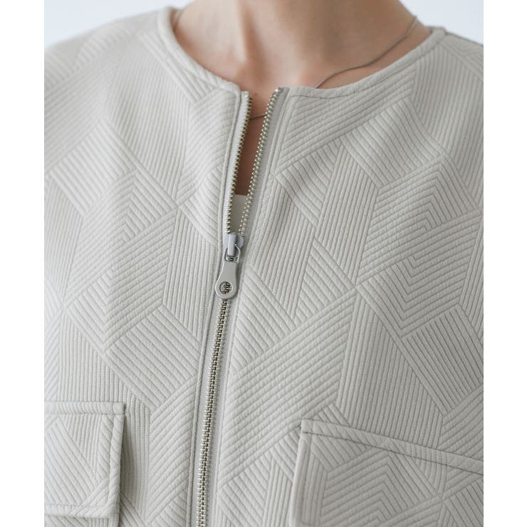 幾何柄ジャガードショート丈ブルゾン | ROPE' PICNIC | 詳細画像26 