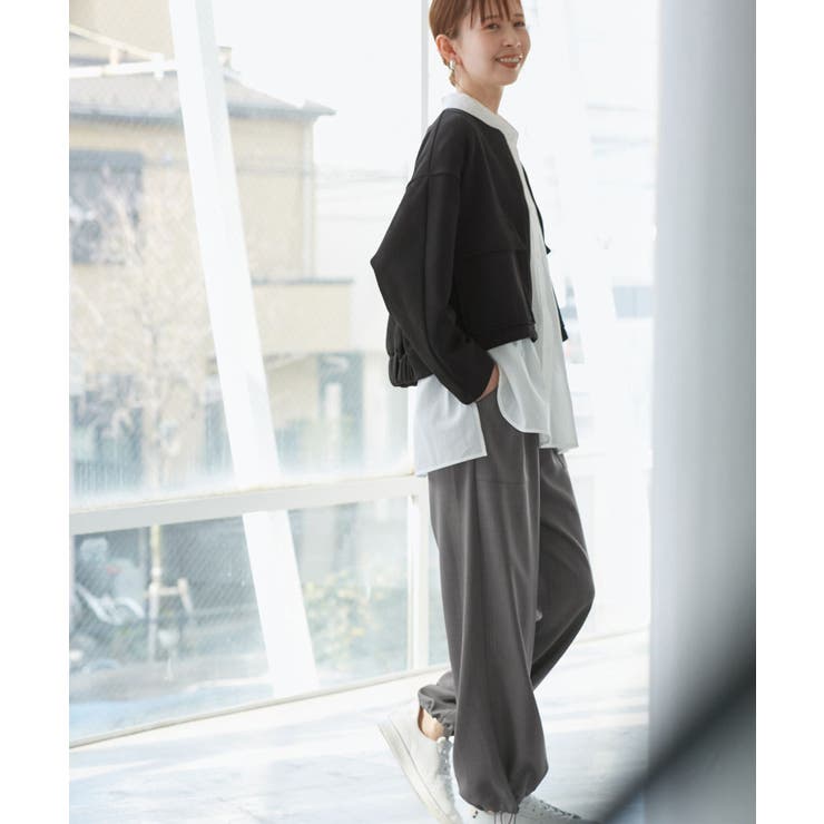 幾何柄ジャガードショート丈ブルゾン | ROPE' PICNIC | 詳細画像3 