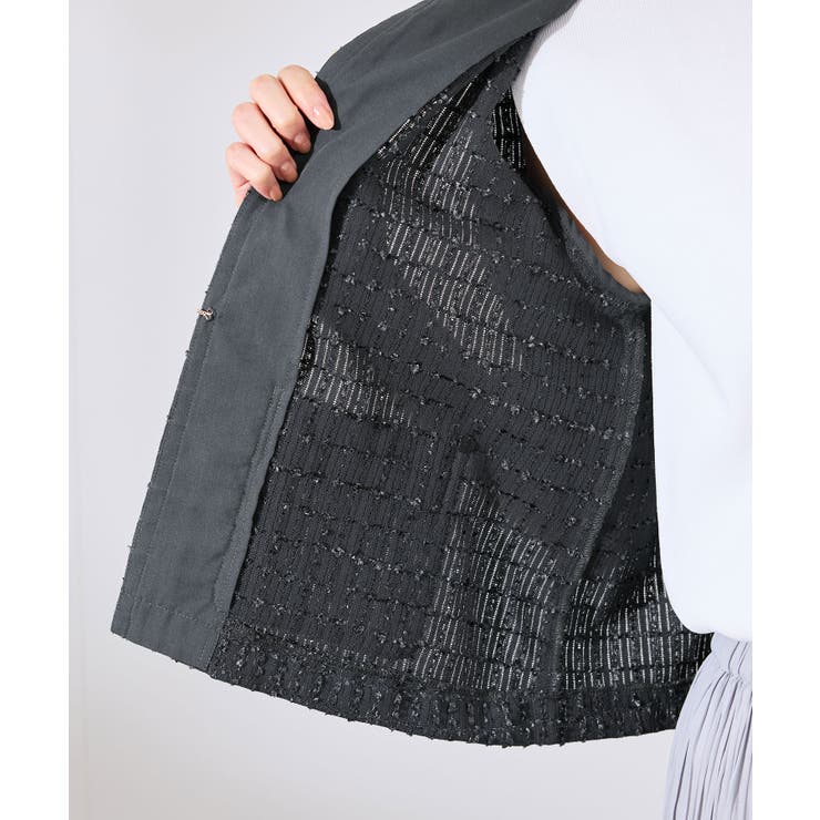 サマー・ツイード】ハーフスリーブジャケット[品番：RPCW0049423