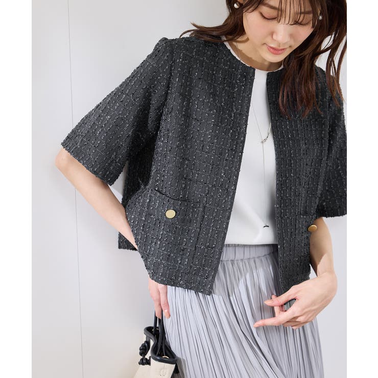 【サマー・ツイード】ハーフスリーブジャケット | ROPE' PICNIC | 詳細画像6 