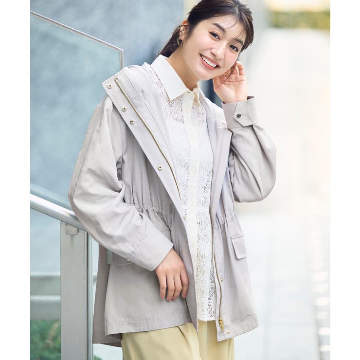 ライトグレー(08) | ミドル丈マウンテンパーカー スプリングコート/花粉ガード・撥水 | ROPE' PICNIC