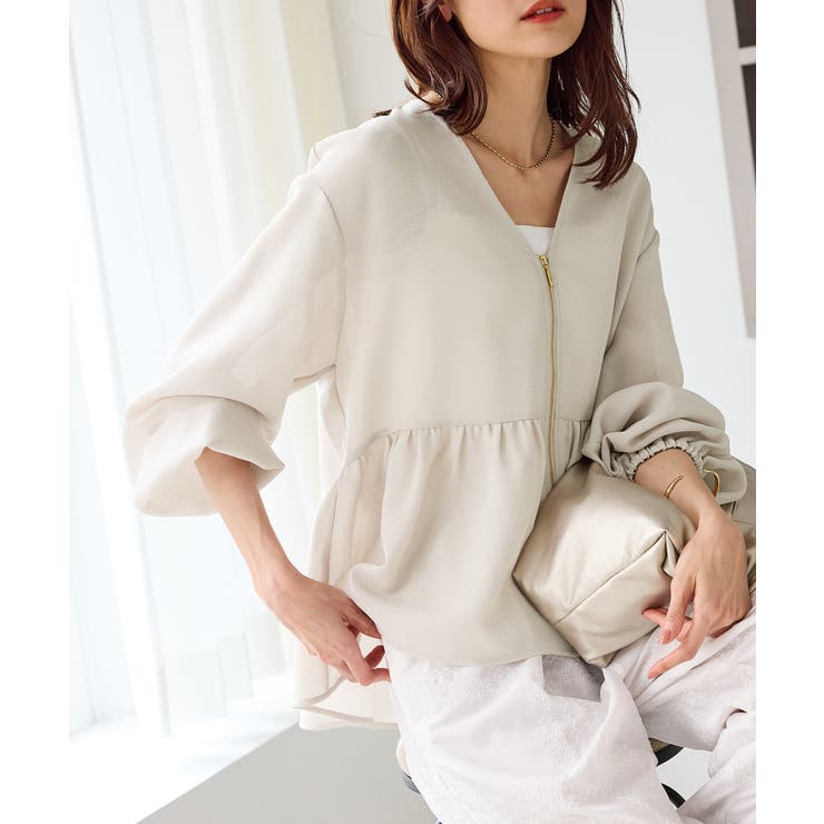 ベージュ系(28) | メッシュペプラムブルゾン | ROPE' PICNIC