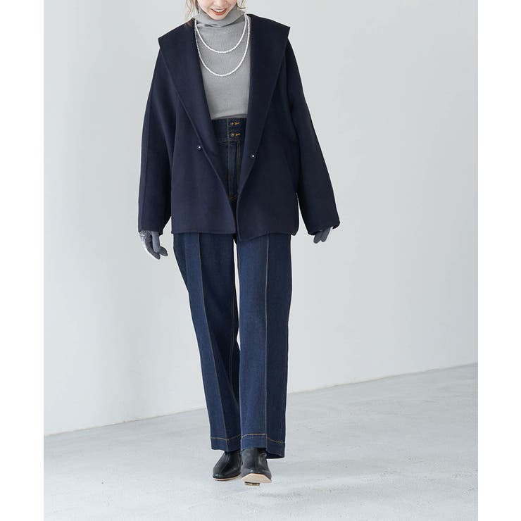 セーラーカラーショートコート[品番：RPCW0024041]｜ROPE
