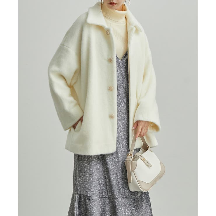 カラーシャギーショートコート[品番：RPCW0033195]｜ROPE'  PICNIC（ロペピクニック）のレディースファッション通販｜SHOPLIST（ショップリスト）