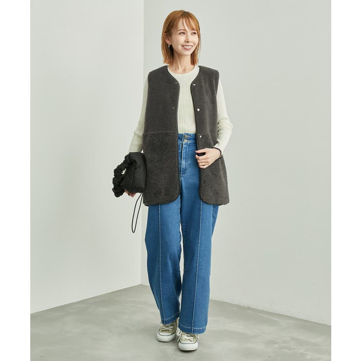 リバーシブル対応/フェイクスエードボアベスト[品番：RPCW0039473