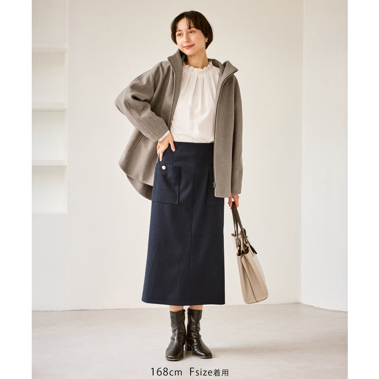 ジャージーメルトンシリーズ ジップアップフーデッドコート 無地 | ROPE' PICNIC | 詳細画像11 