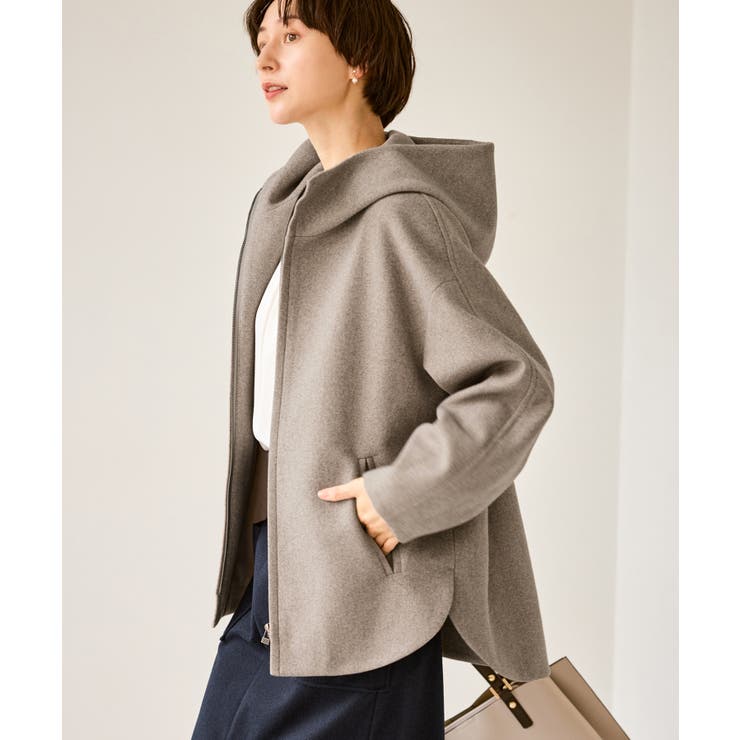 ジャージーメルトンシリーズ ジップアップフーデッドコート 無地 | ROPE' PICNIC | 詳細画像14 