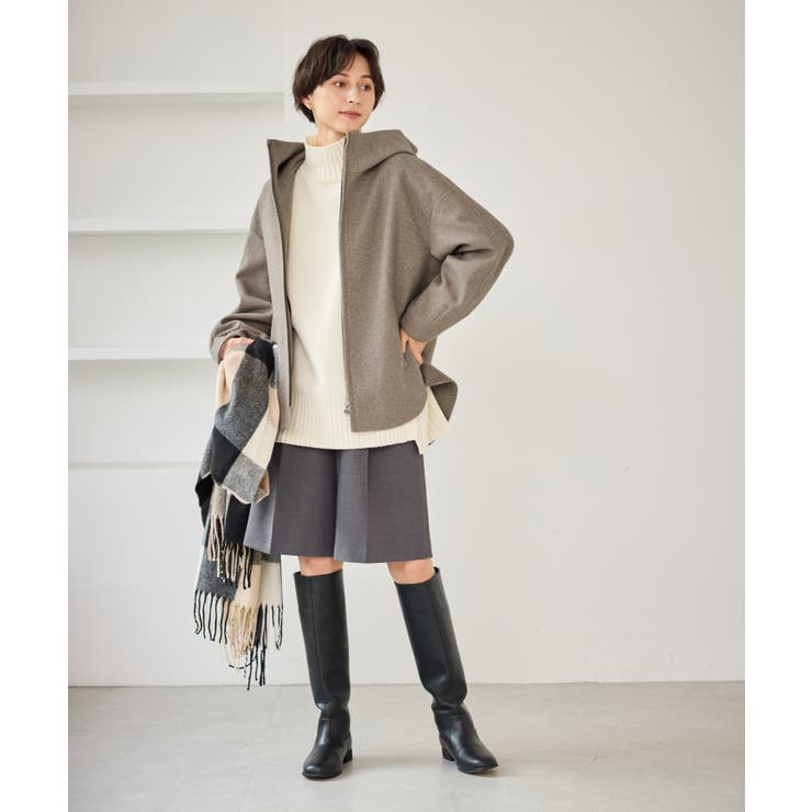 ジャージーメルトンシリーズ ジップアップフーデッドコート 無地 | ROPE' PICNIC | 詳細画像15 