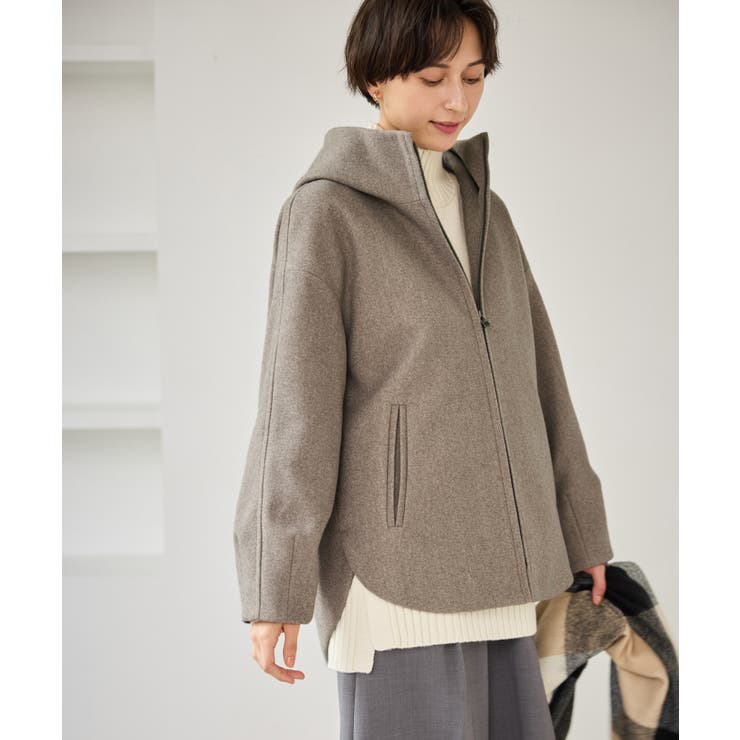 ジャージーメルトンシリーズ ジップアップフーデッドコート 無地 | ROPE' PICNIC | 詳細画像16 