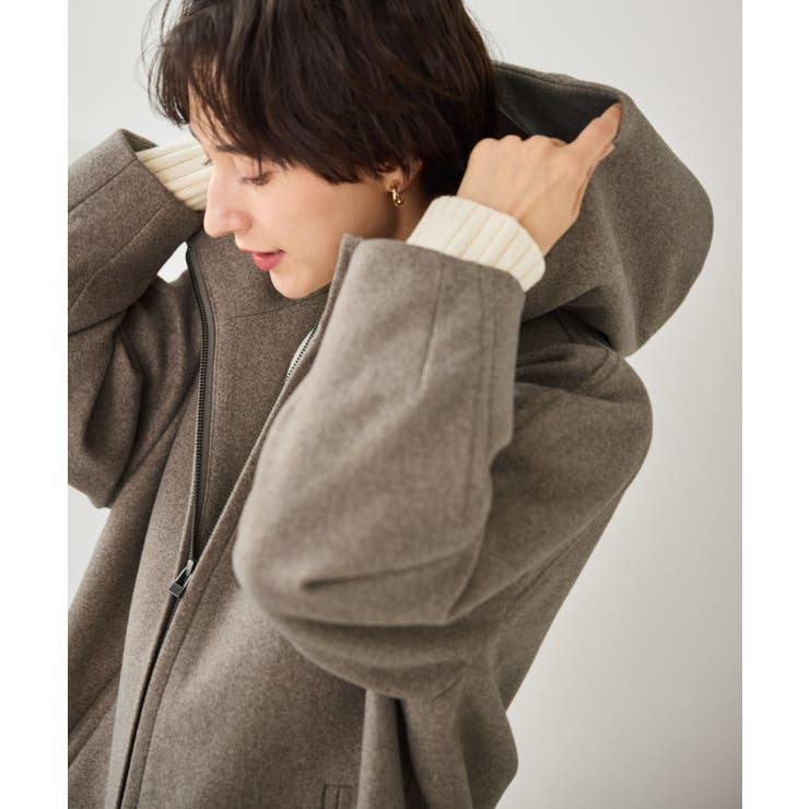 ジャージーメルトンシリーズ ジップアップフーデッドコート 無地 | ROPE' PICNIC | 詳細画像20 