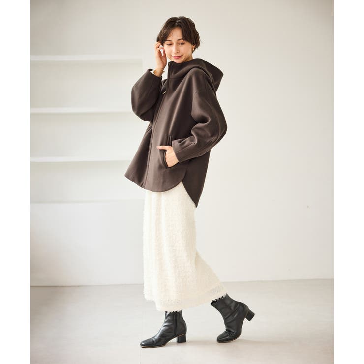 ジャージーメルトンシリーズ ジップアップフーデッドコート 無地 | ROPE' PICNIC | 詳細画像22 