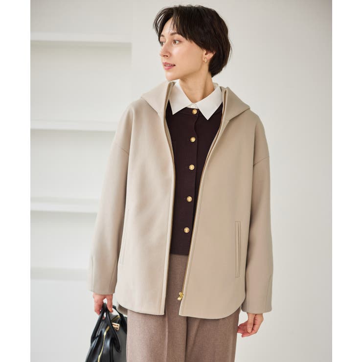 ジャージーメルトンシリーズ ジップアップフーデッドコート 無地 | ROPE' PICNIC | 詳細画像28 