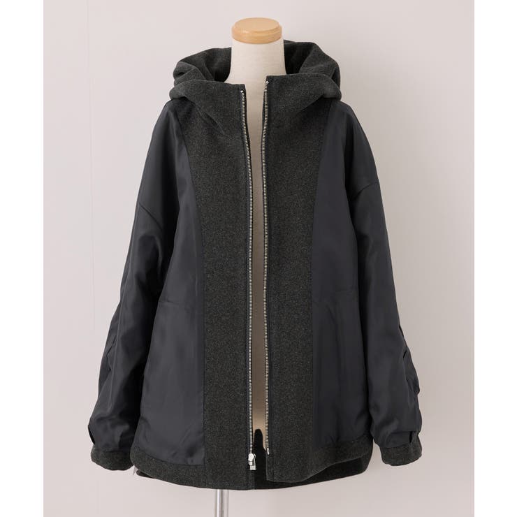 ジャージーメルトンシリーズ ジップアップフーデッドコート 無地 | ROPE' PICNIC | 詳細画像38 