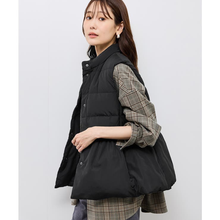 GREEN DOWN/グリーンダウン】ペプラムダウンベスト[品番：RPCW0050763