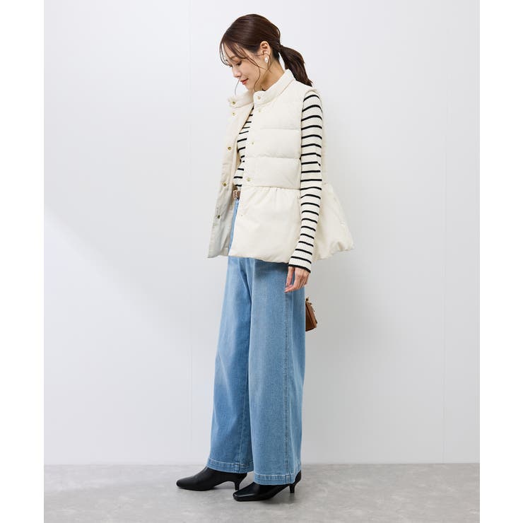 【GREEN DOWN/グリーンダウン】ペプラムダウンベスト | ROPE' PICNIC | 詳細画像15 