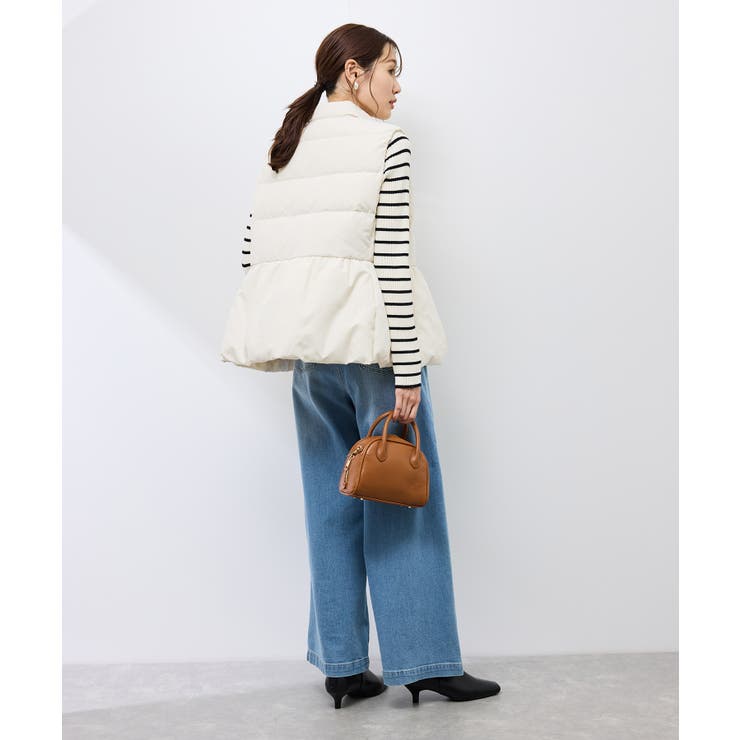 GREEN DOWN/グリーンダウン】ペプラムダウンベスト[品番：RPCW0050763