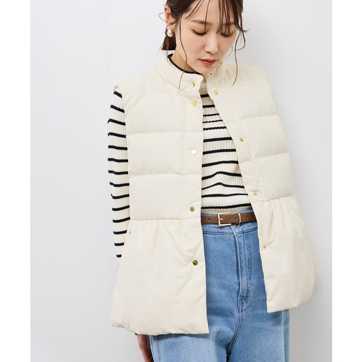 【GREEN DOWN/グリーンダウン】ペプラムダウンベスト | ROPE' PICNIC | 詳細画像17 