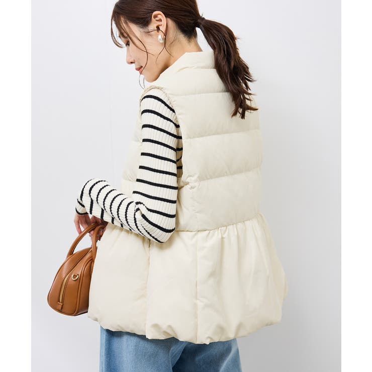 【GREEN DOWN/グリーンダウン】ペプラムダウンベスト | ROPE' PICNIC | 詳細画像19 