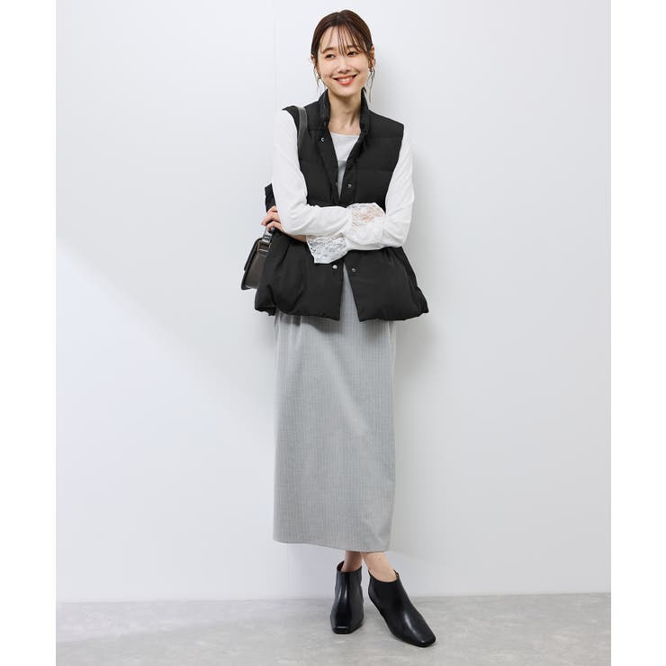 【GREEN DOWN/グリーンダウン】ペプラムダウンベスト | ROPE' PICNIC | 詳細画像2 