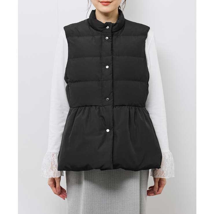 【GREEN DOWN/グリーンダウン】ペプラムダウンベスト | ROPE' PICNIC | 詳細画像20 