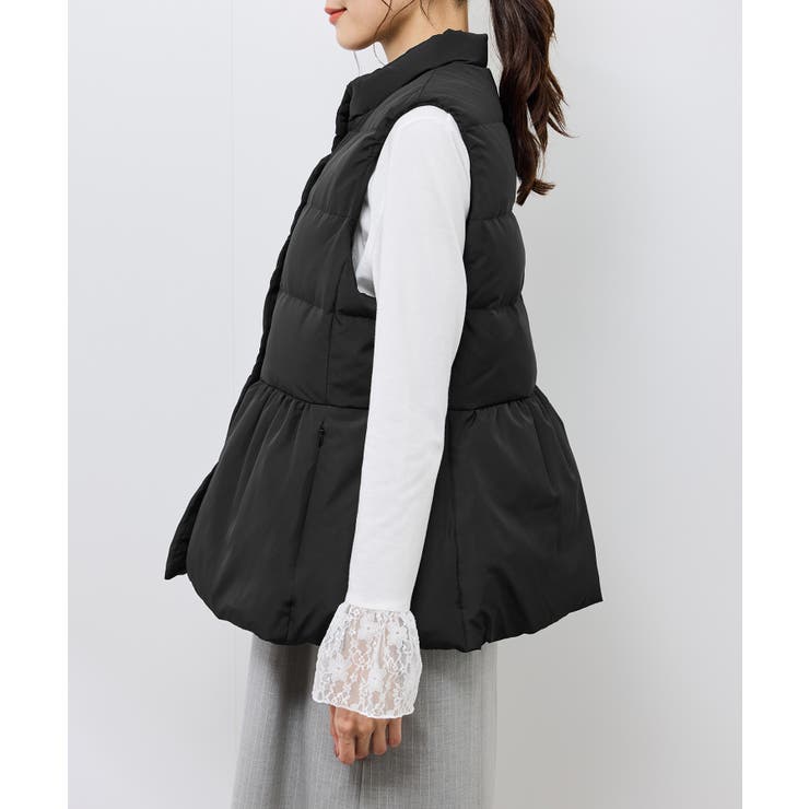 【GREEN DOWN/グリーンダウン】ペプラムダウンベスト | ROPE' PICNIC | 詳細画像21 