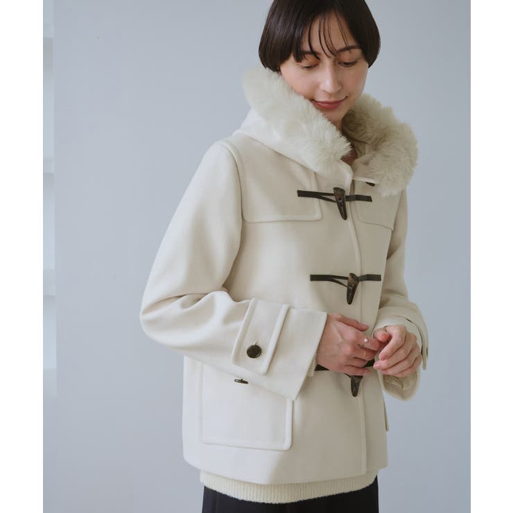 ジャージーメルトンシリーズ ファー付きショートダッフルコート/リンクコーデ | ROPE' PICNIC | 詳細画像10 