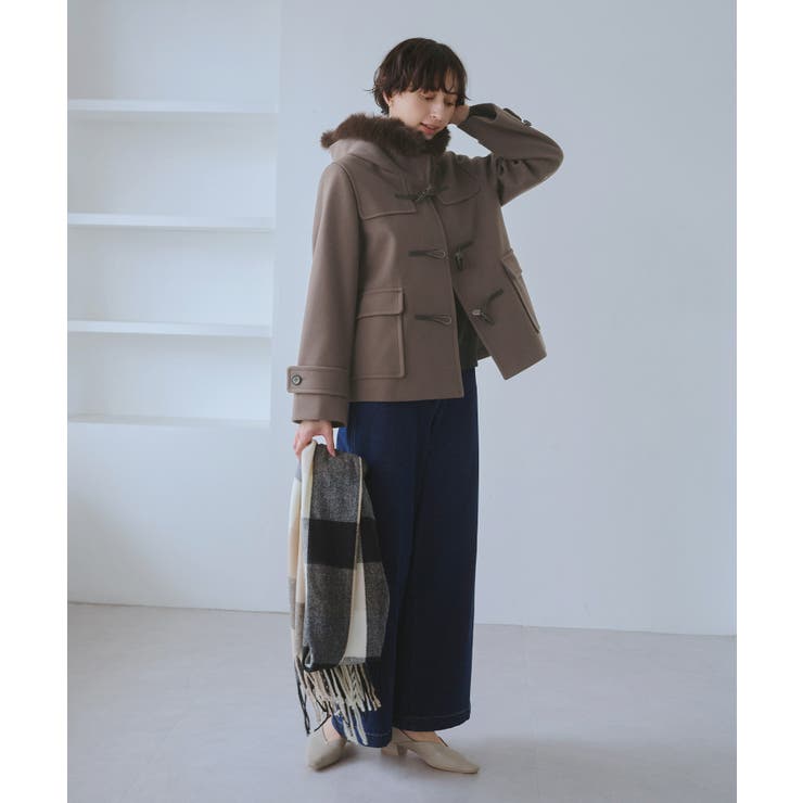 ジャージーメルトンシリーズ ファー付きショートダッフルコート/リンクコーデ | ROPE' PICNIC | 詳細画像15 