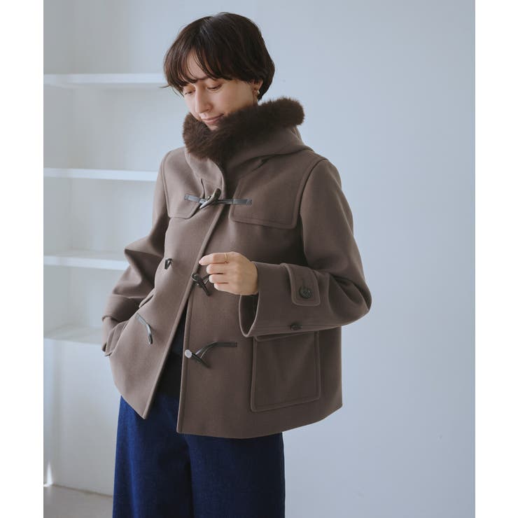 ジャージーメルトンシリーズ ファー付きショートダッフルコート/リンクコーデ | ROPE' PICNIC | 詳細画像16 