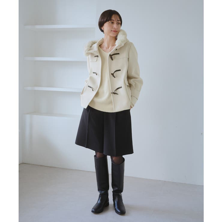 ジャージーメルトンシリーズ ファー付きショートダッフルコート/リンクコーデ | ROPE' PICNIC | 詳細画像2 