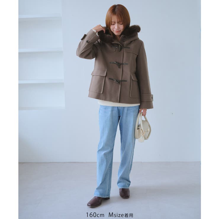 ジャージーメルトンシリーズ ファー付きショートダッフルコート/リンクコーデ | ROPE' PICNIC | 詳細画像33 