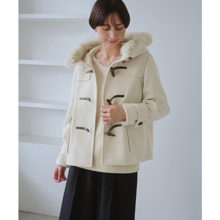 ジャージーメルトンシリーズ ファー付きショートダッフルコート/リンクコーデ | ROPE' PICNIC | 詳細画像4 