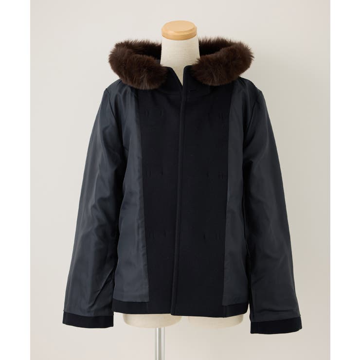 ジャージーメルトンシリーズ ファー付きショートダッフルコート/リンクコーデ | ROPE' PICNIC | 詳細画像43 