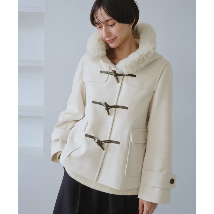 ジャージーメルトンシリーズ ファー付きショートダッフルコート/リンクコーデ | ROPE' PICNIC | 詳細画像5 